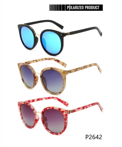 1 Dozen Pack of Designer inspired Women's Fashion Polarized Sunglasses P2642